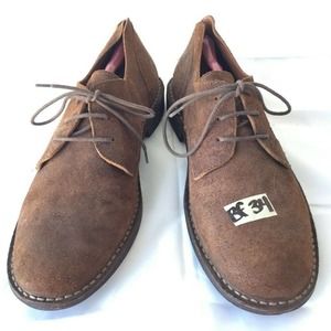 FIORENTINI+BAKER Men's Brown Leather Lace Up Oxford Lace Up Dress Shoe Sz US 10